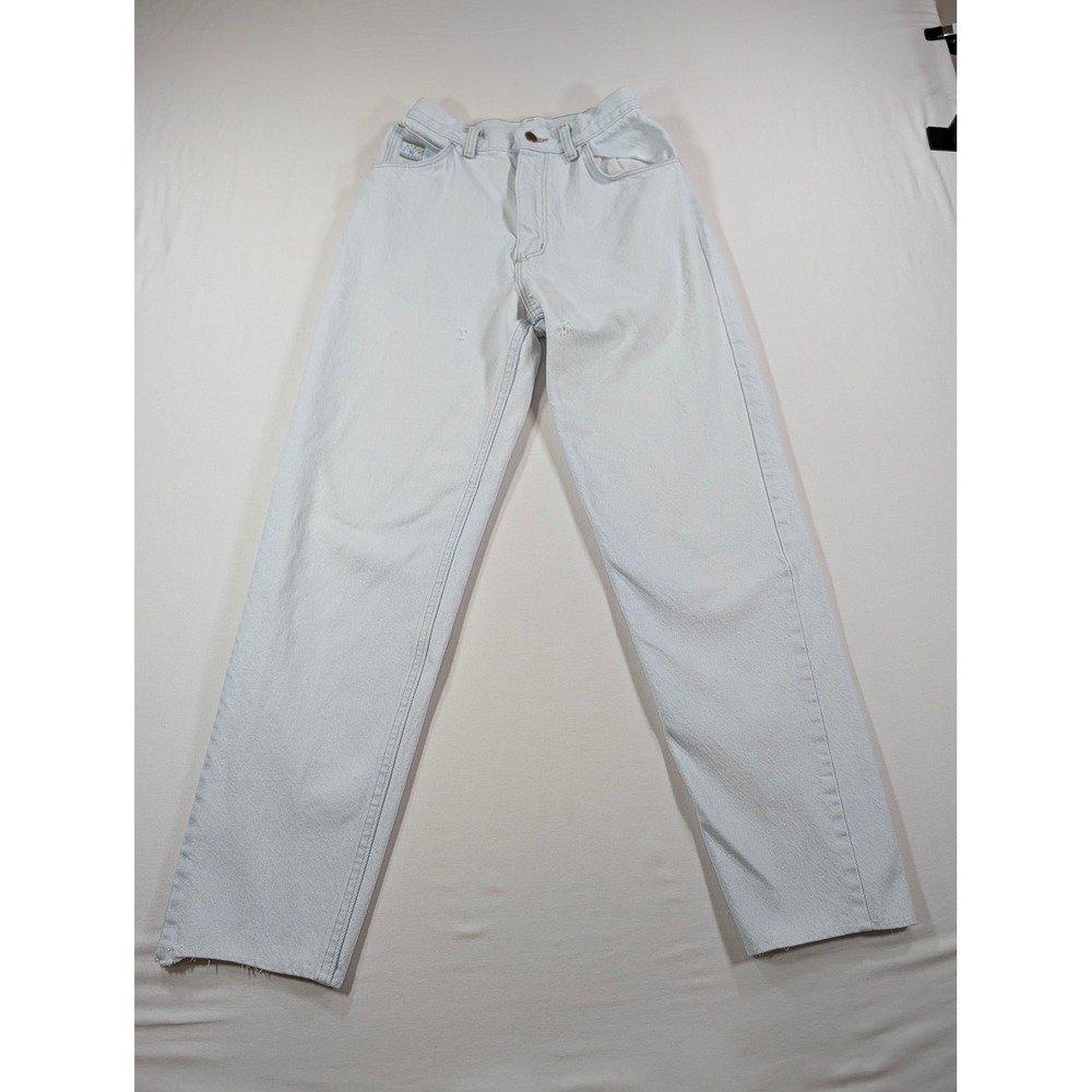Vintage Wrangler America High Waisted Light Wash Straight Leg Jeans USA Made 8 M